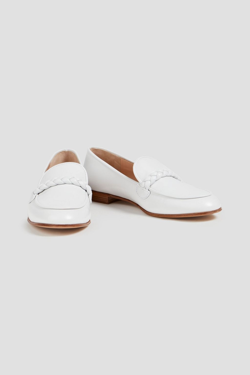 GIANVITO ROSSI Loafers aus Leder mit Flechtdetails