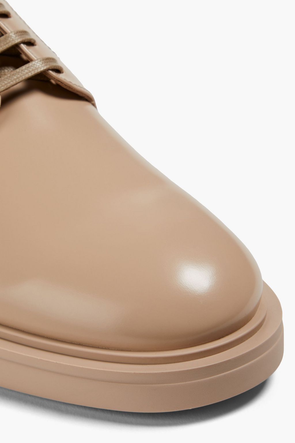 GIANVITO ROSSI Bobby glossed-leather brogues