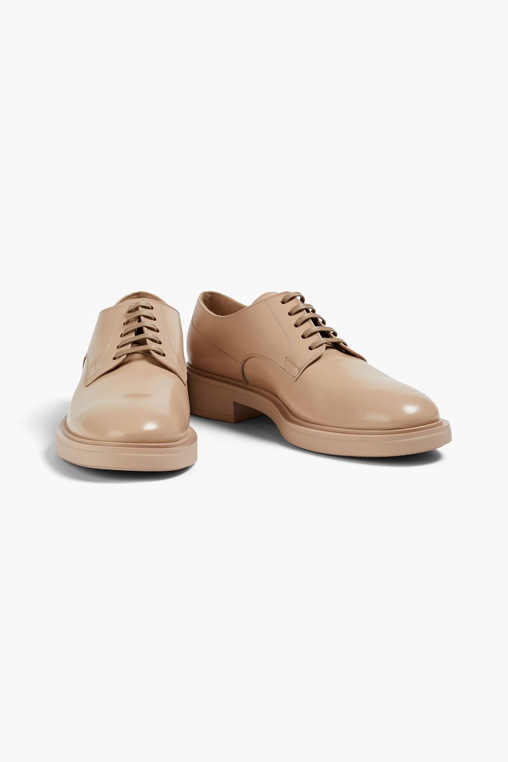 GIANVITO ROSSI Bobby glossed-leather brogues