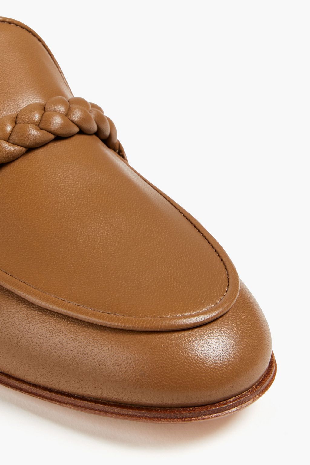 GIANVITO ROSSI Loafers aus Leder mit Flechtdetails
