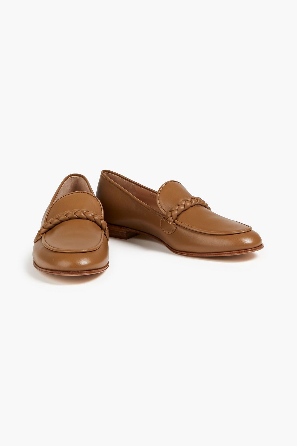 GIANVITO ROSSI Loafers aus Leder mit Flechtdetails
