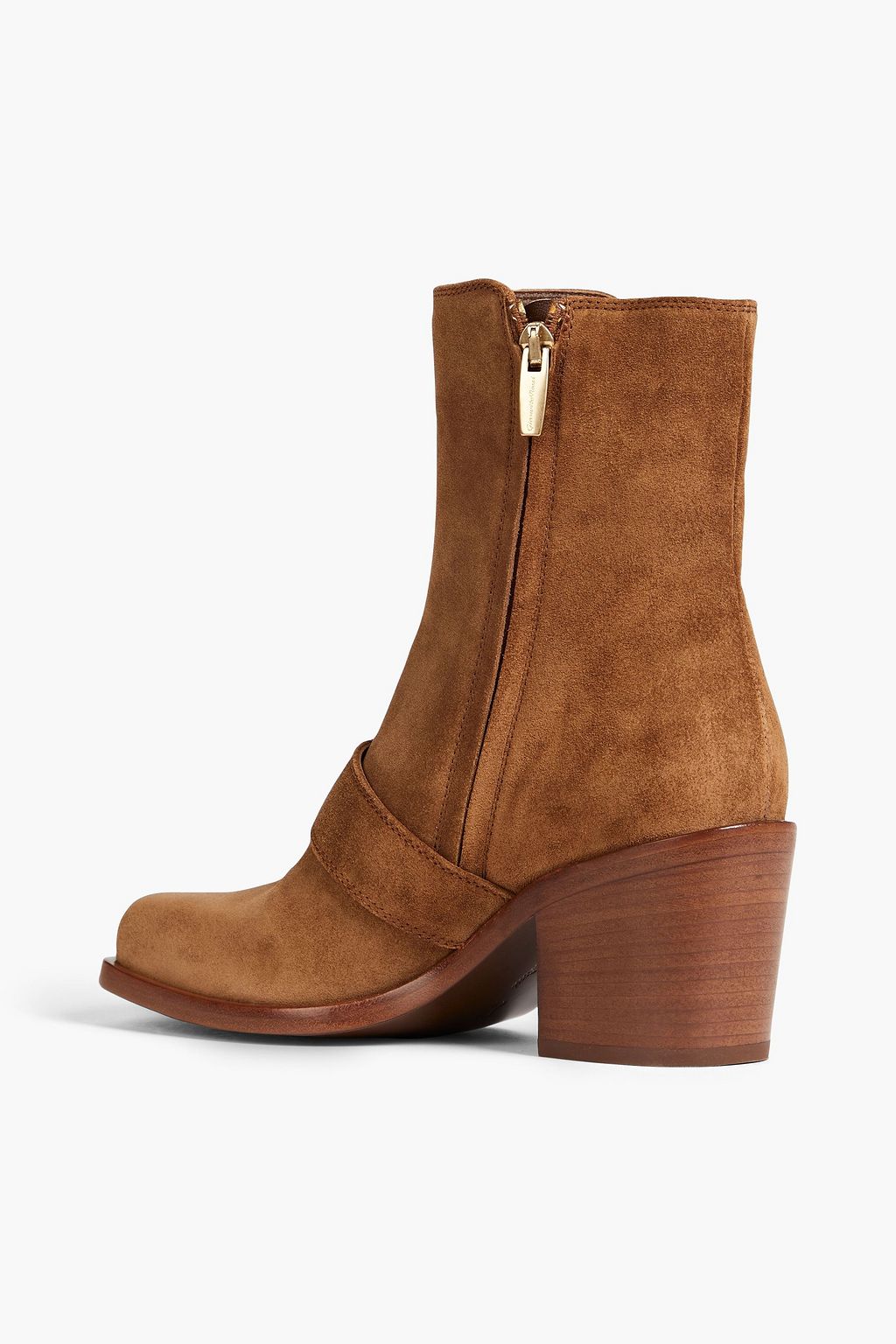GIANVITO ROSSI Wayne buckled suede ankle boots