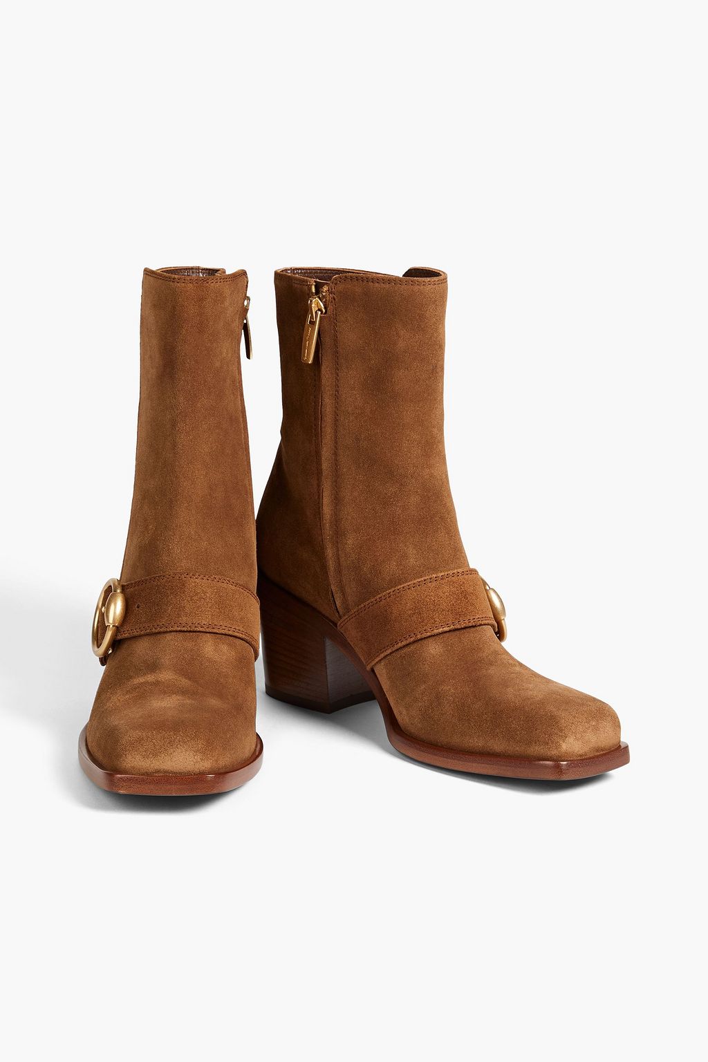 GIANVITO ROSSI Wayne buckled suede ankle boots