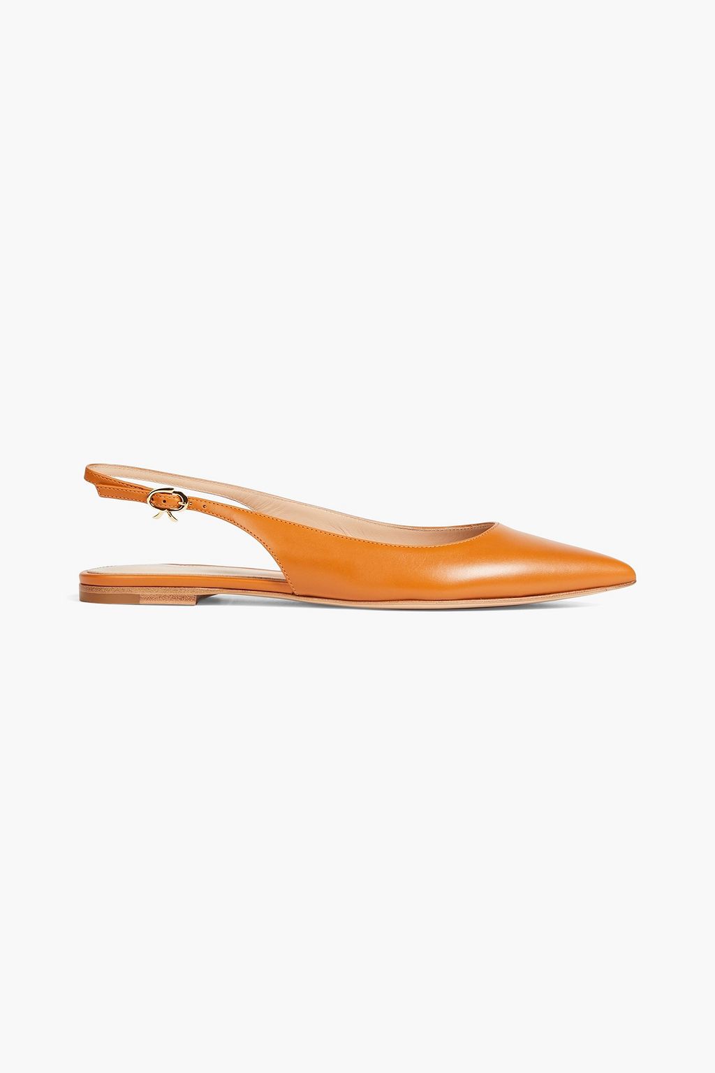 Leather slingback flat best sale shoes