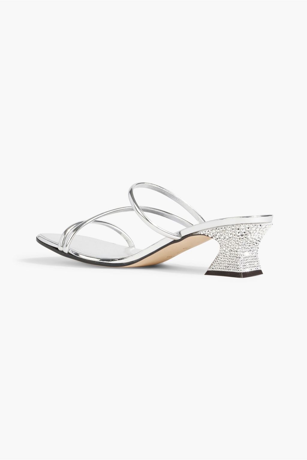 GIUSEPPE ZANOTTI 트윙고 45 미러 가공 가죽 뮬