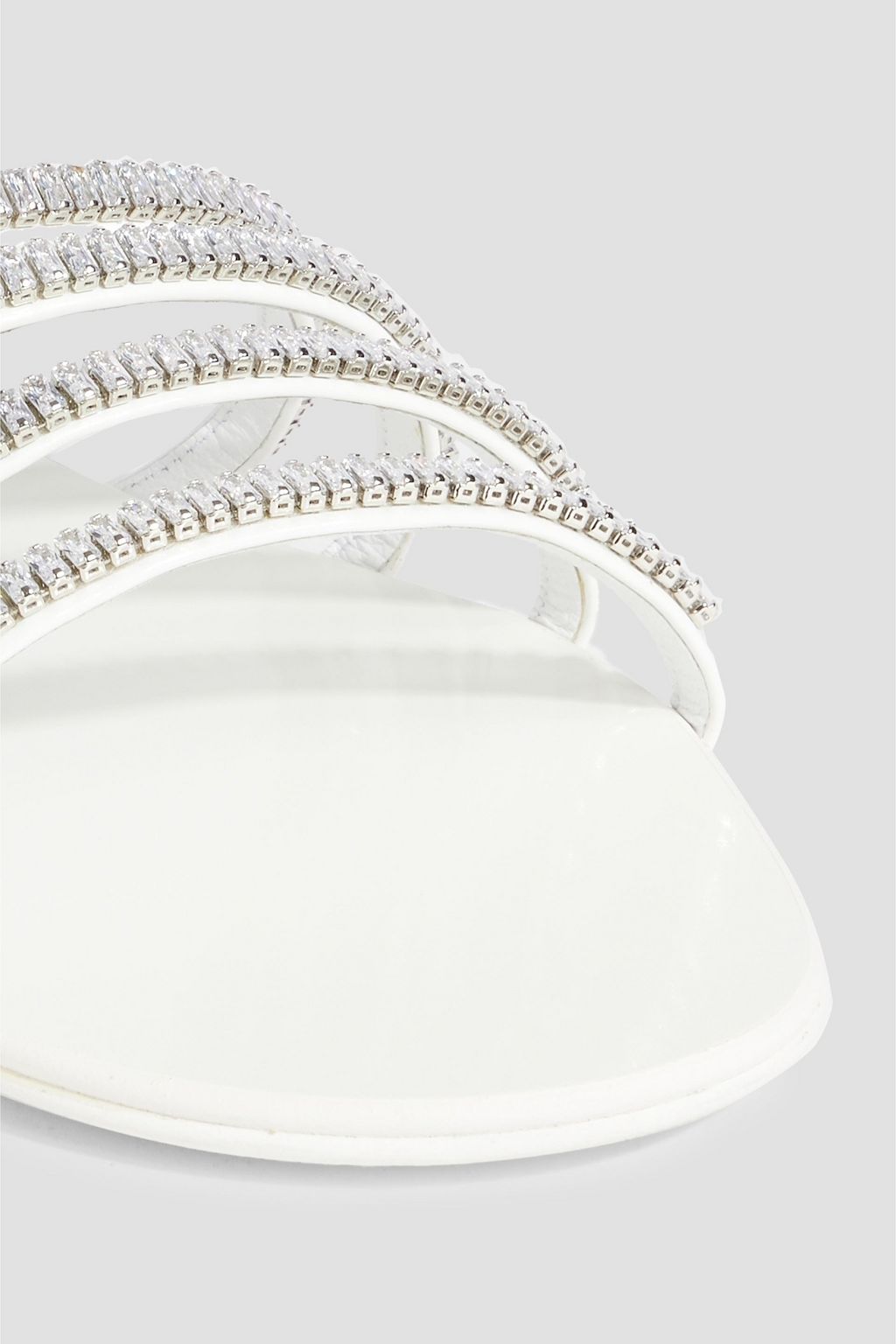 GIUSEPPE ZANOTTI Iride crystal-embellished patent-leather sandals
