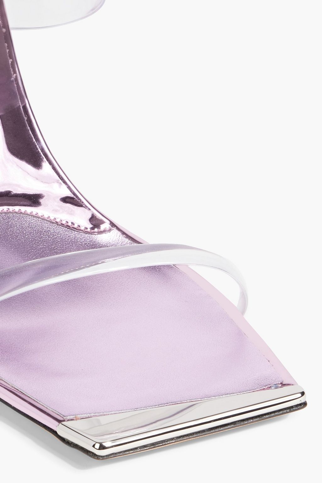 GIUSEPPE ZANOTTI Flaminia faux mirrored-leather and PVC mules