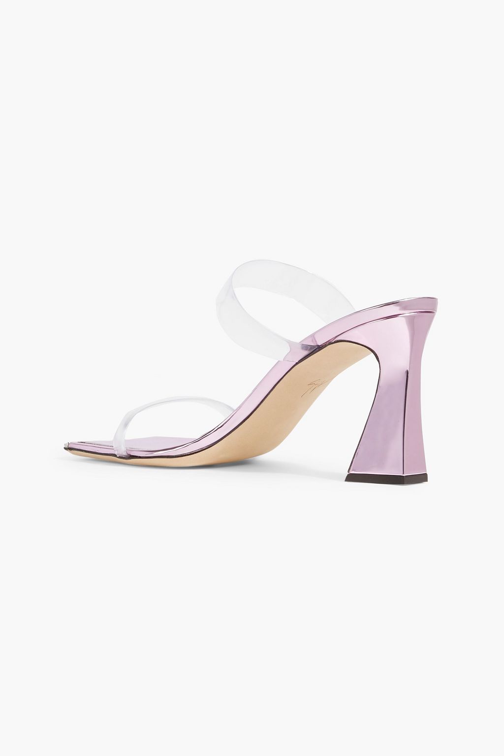 GIUSEPPE ZANOTTI Flaminia faux mirrored-leather and PVC mules
