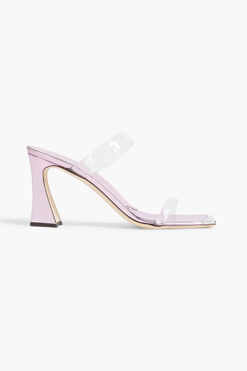 Giuseppe Zanotti Flaminia 85 Pvc And Mirrored-leather Mules In Lilac