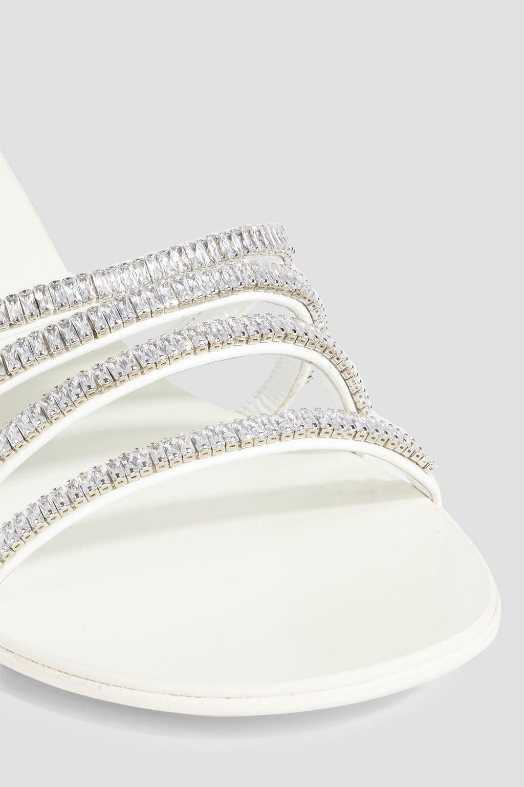 GIUSEPPE ZANOTTI Iride Crystal 40 embellished patent-leather mules