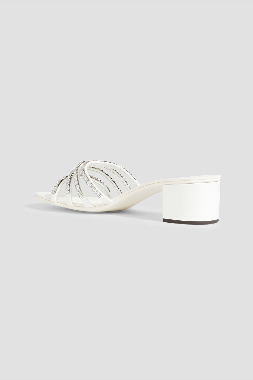 GIUSEPPE ZANOTTI Iride Crystal 40 embellished patent-leather mules