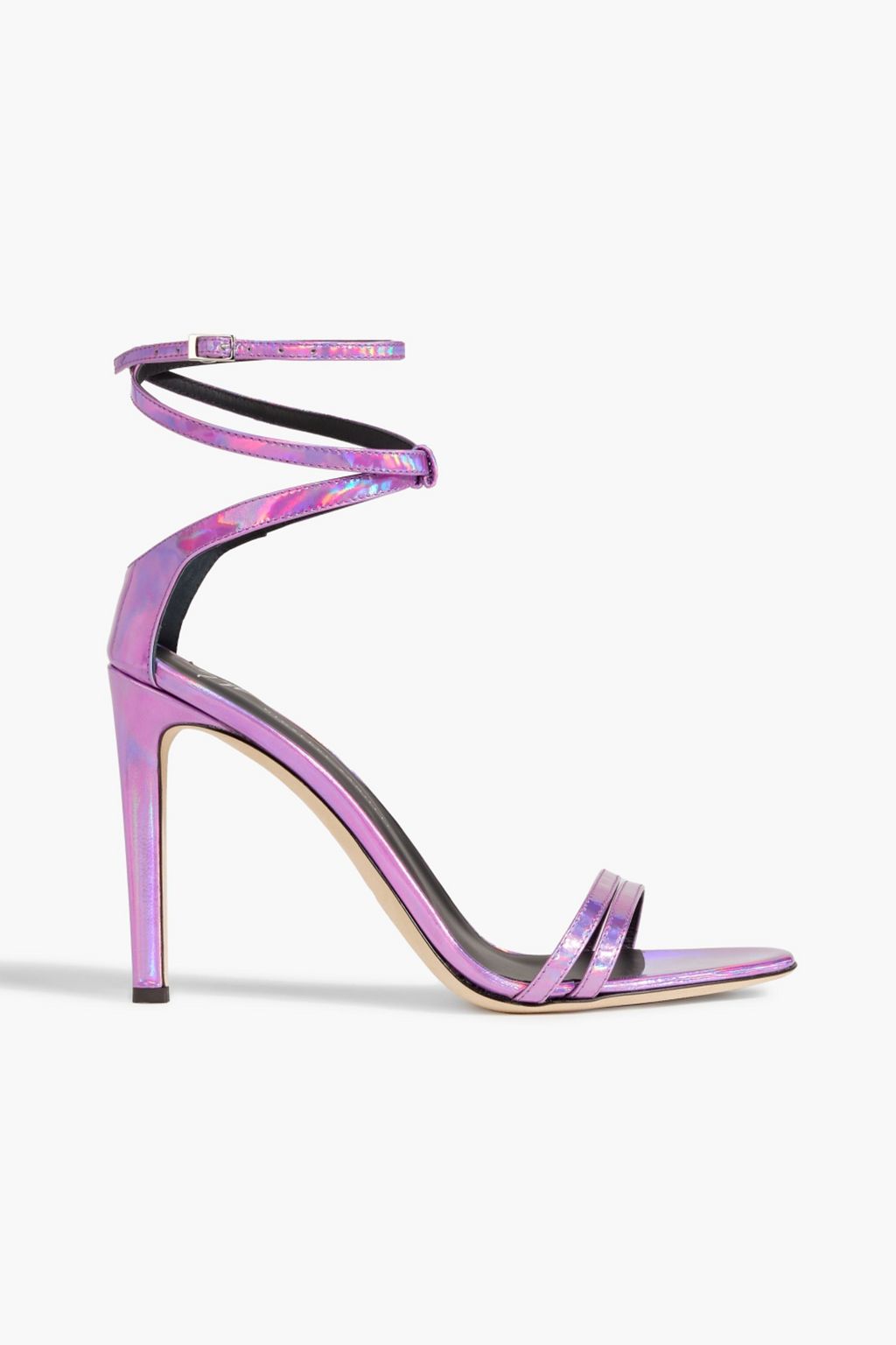 GIUSEPPE ZANOTTI Catia iridescent-effect mirrored-leather sandals | THE ...