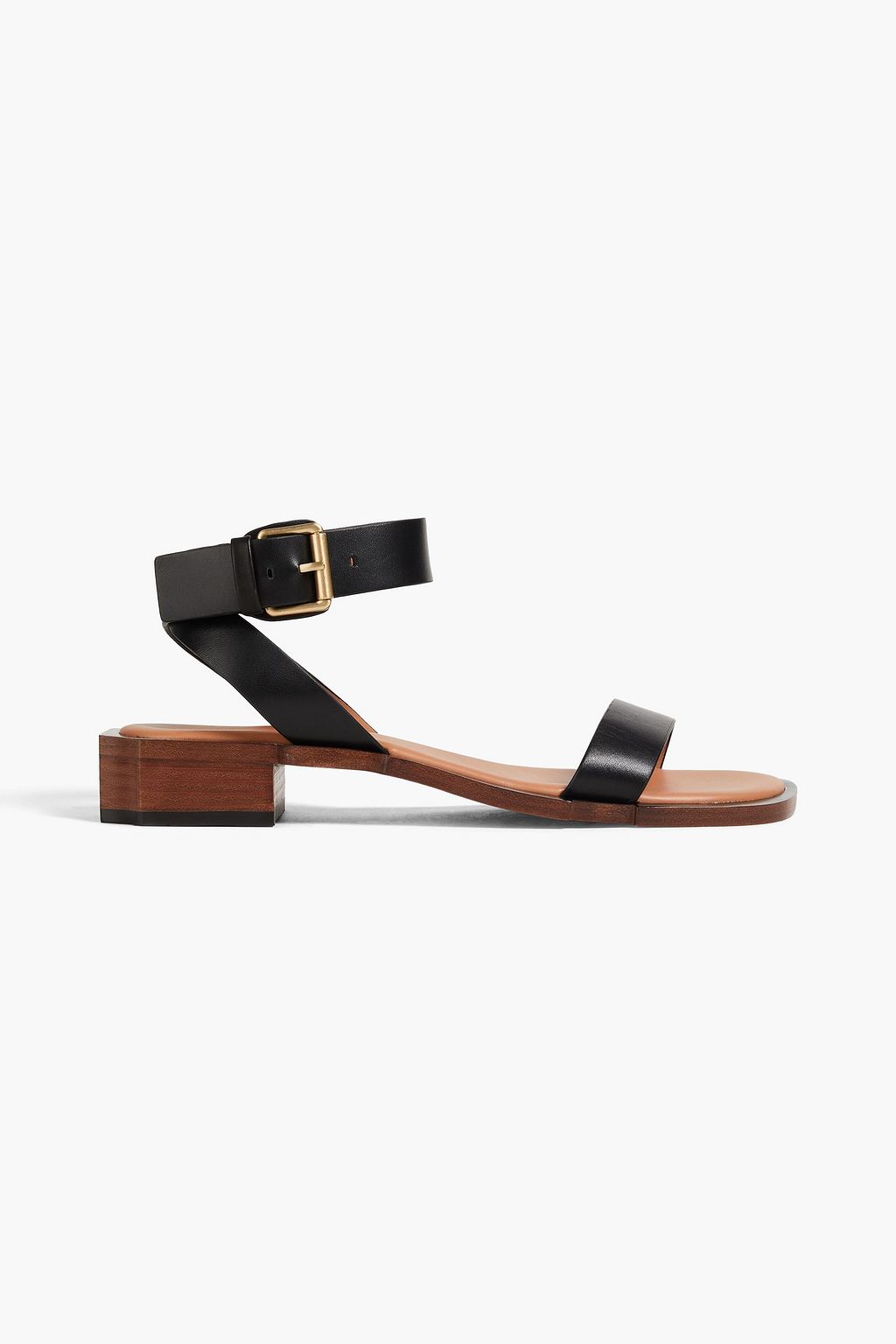 Simkhai Turner Leather Sandals Women Black Heels EU 36