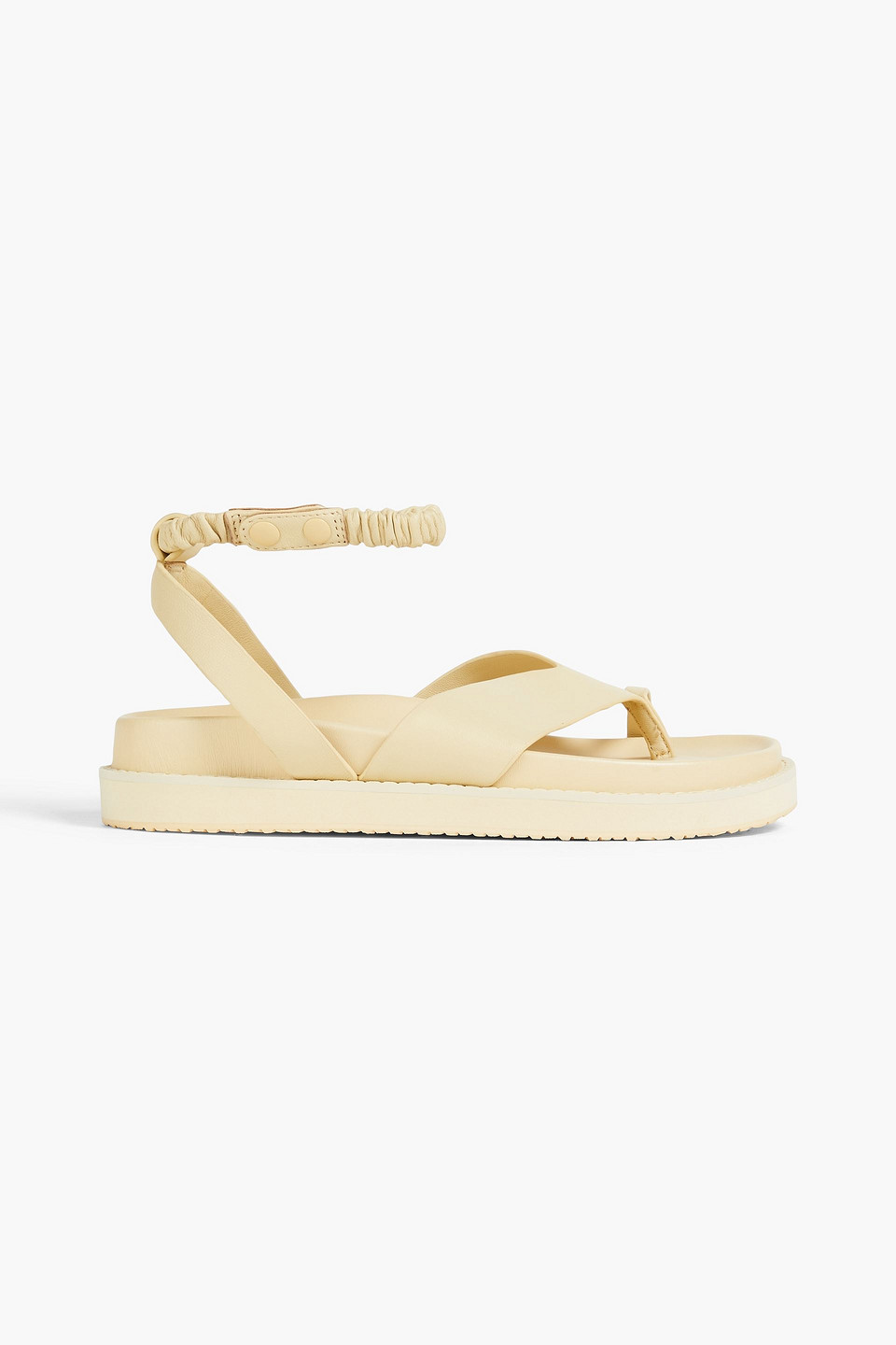 Simkhai Talie Leather Platform Sandals In Beige