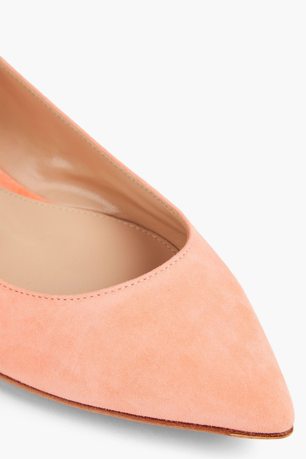 GIANVITO ROSSI Suede point-toe flats