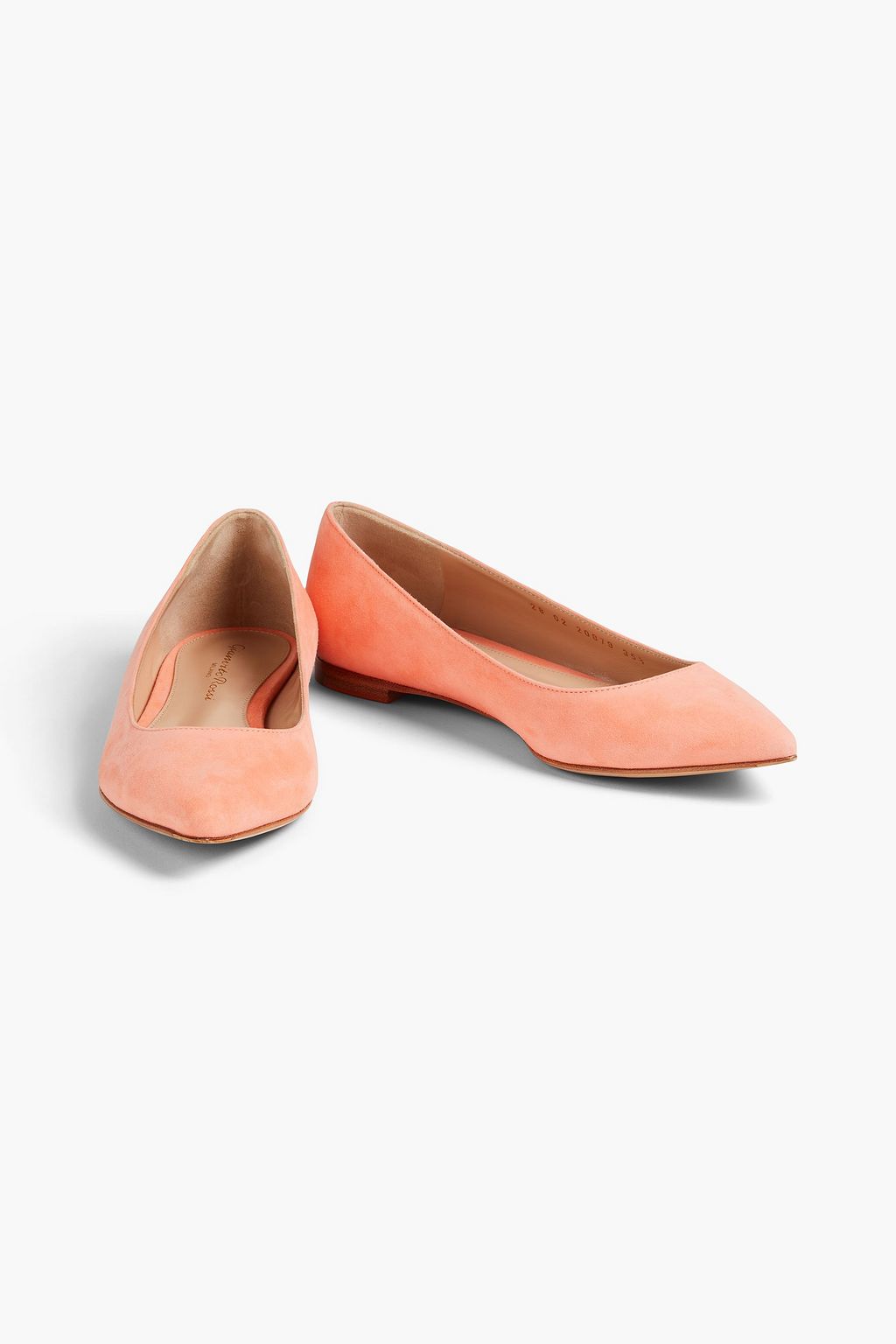 GIANVITO ROSSI Suede point-toe flats