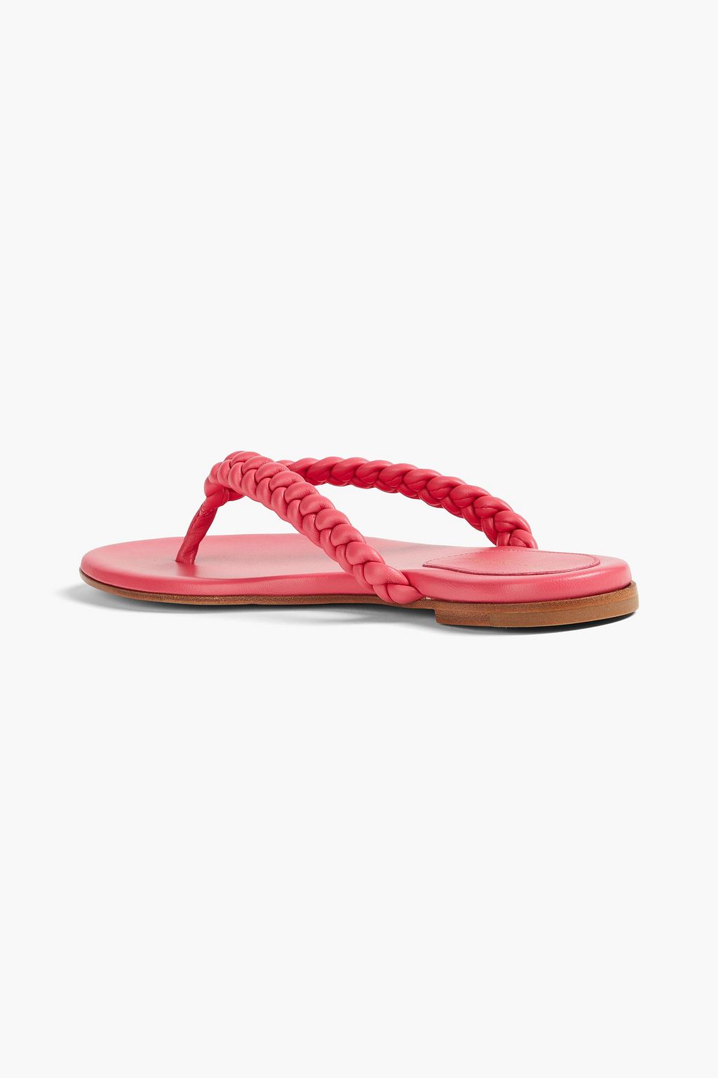GIANVITO ROSSI Tropea braided leather flip flops