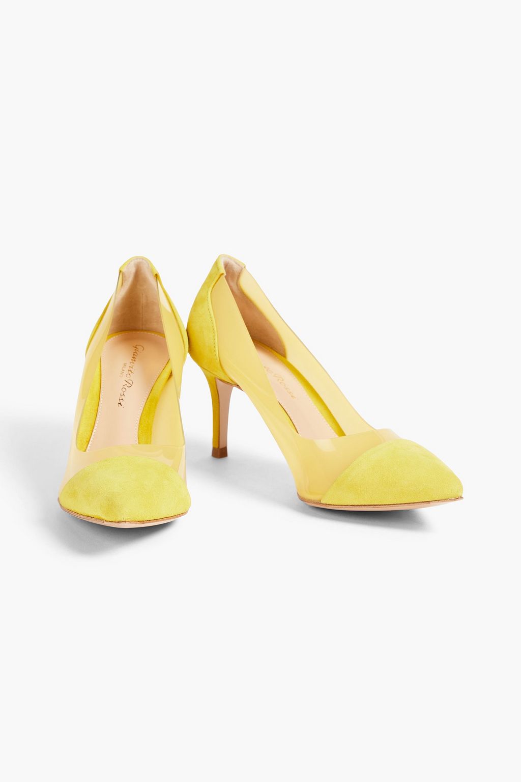 GIANVITO ROSSI PVC and suede pumps