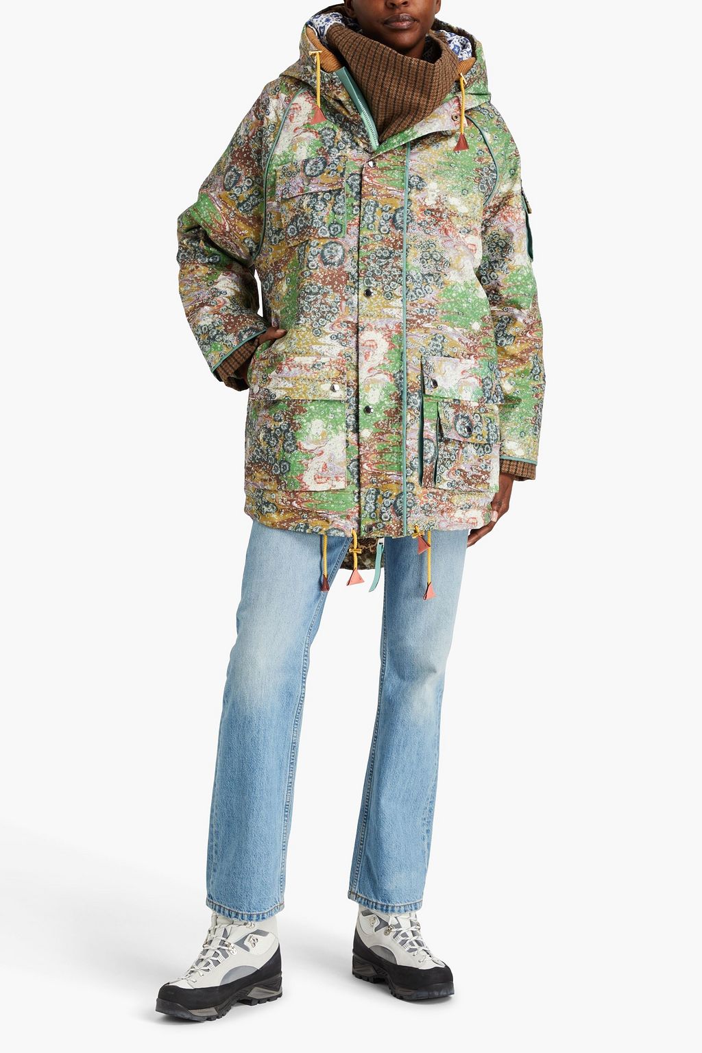 CHLOÉ 프린트 캔버스 후드 파카