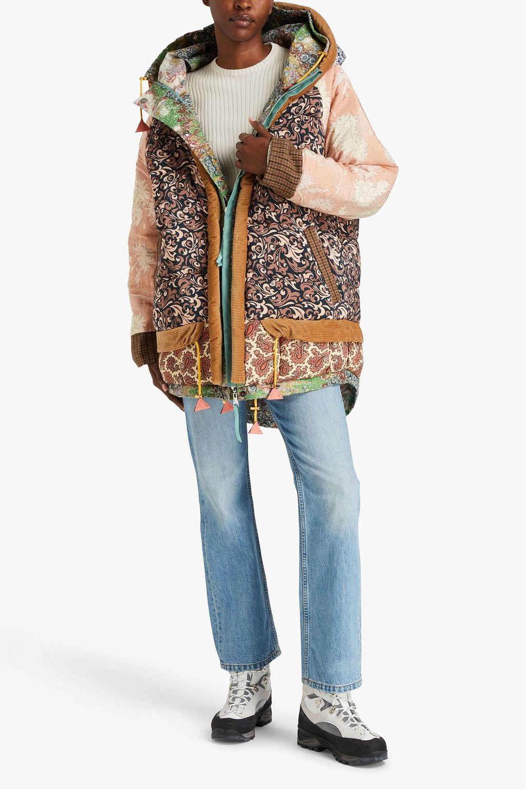 CHLOÉ 프린트 캔버스 후드 파카