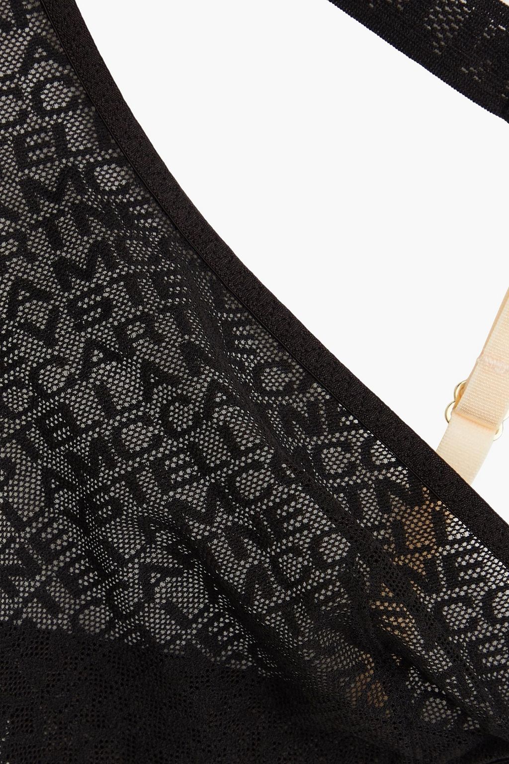 STELLA MCCARTNEY Logo-print mesh triangle bra