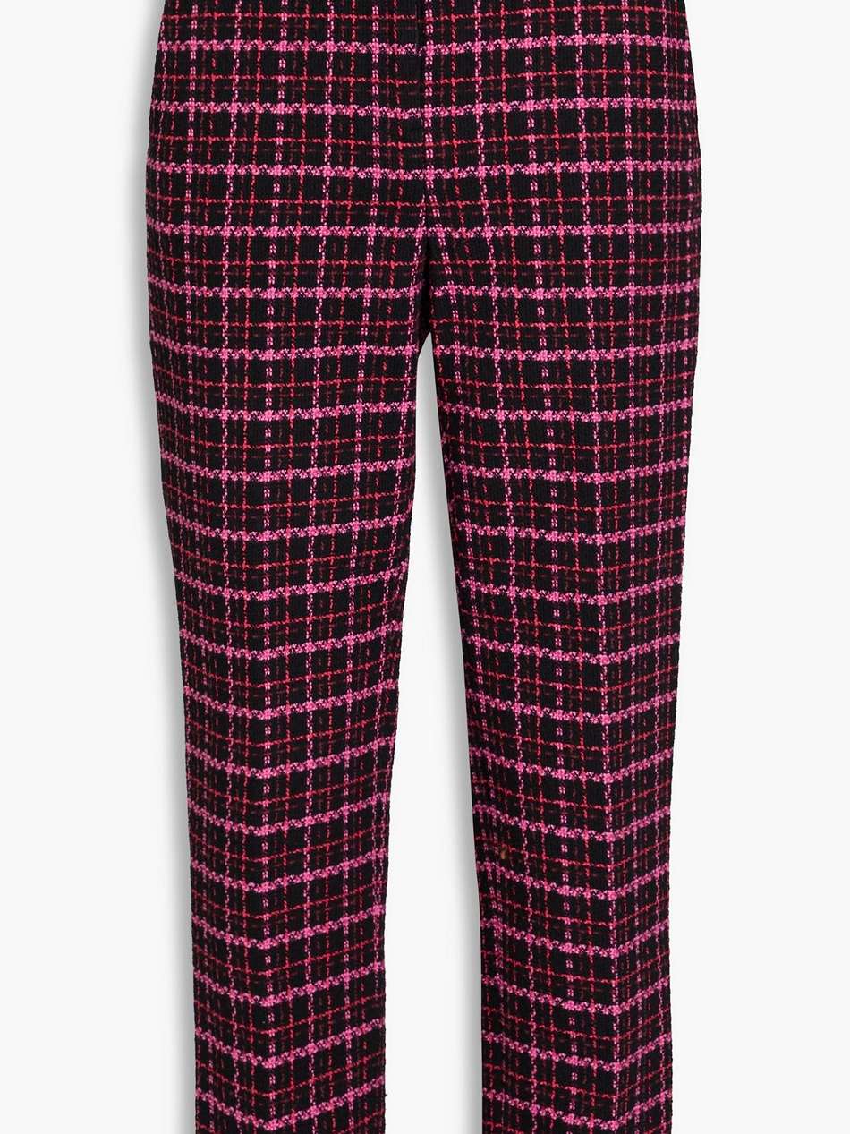 hirst cropped checked cotton-blend tweed tapered pants