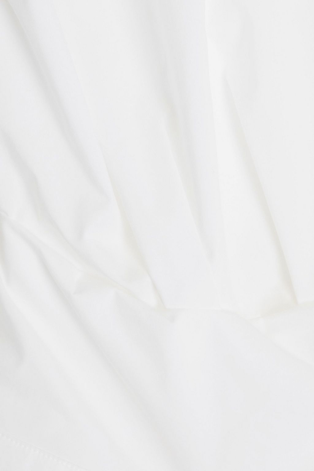 SIMKHAI Catalina draped cotton-blend poplin mini shirt dress