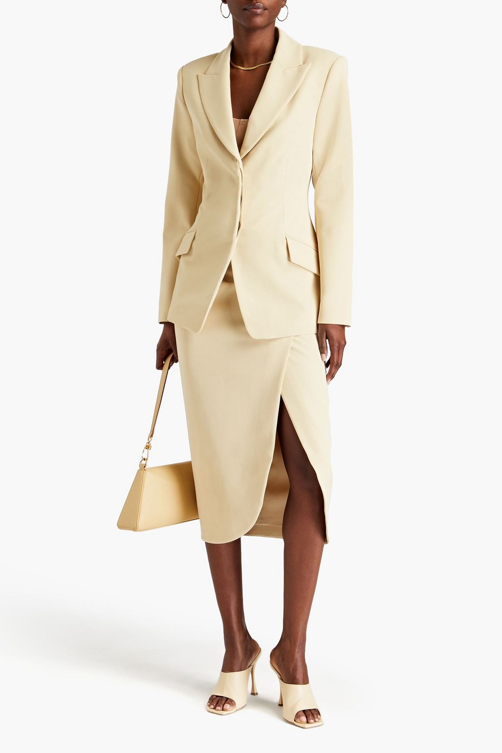 SIMKHAI Aleksa crepe blazer | THE OUTNET