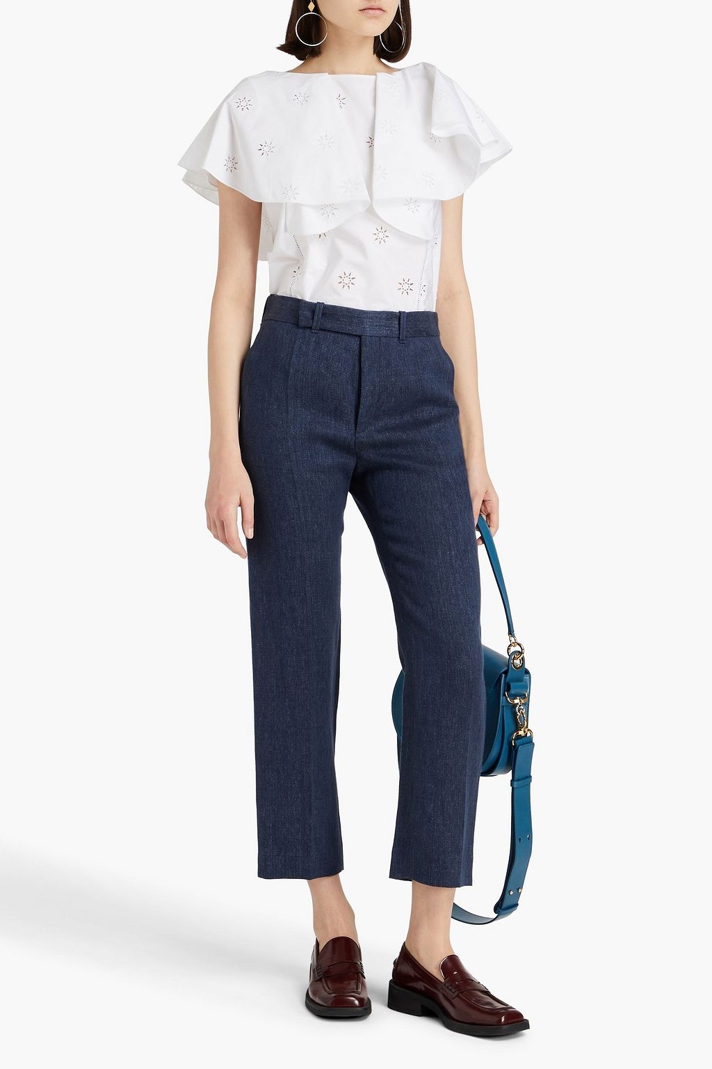 CHLOÉ بنطال قصير بأرجل مستقيمة وبخصر عالٍ