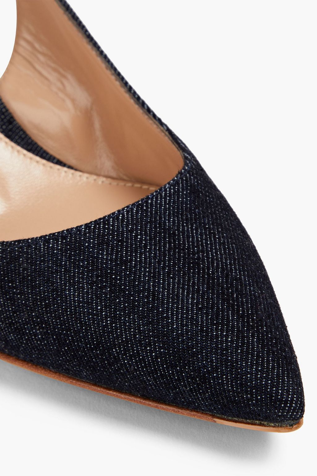 GIANVITO ROSSI Denim slingback pumps