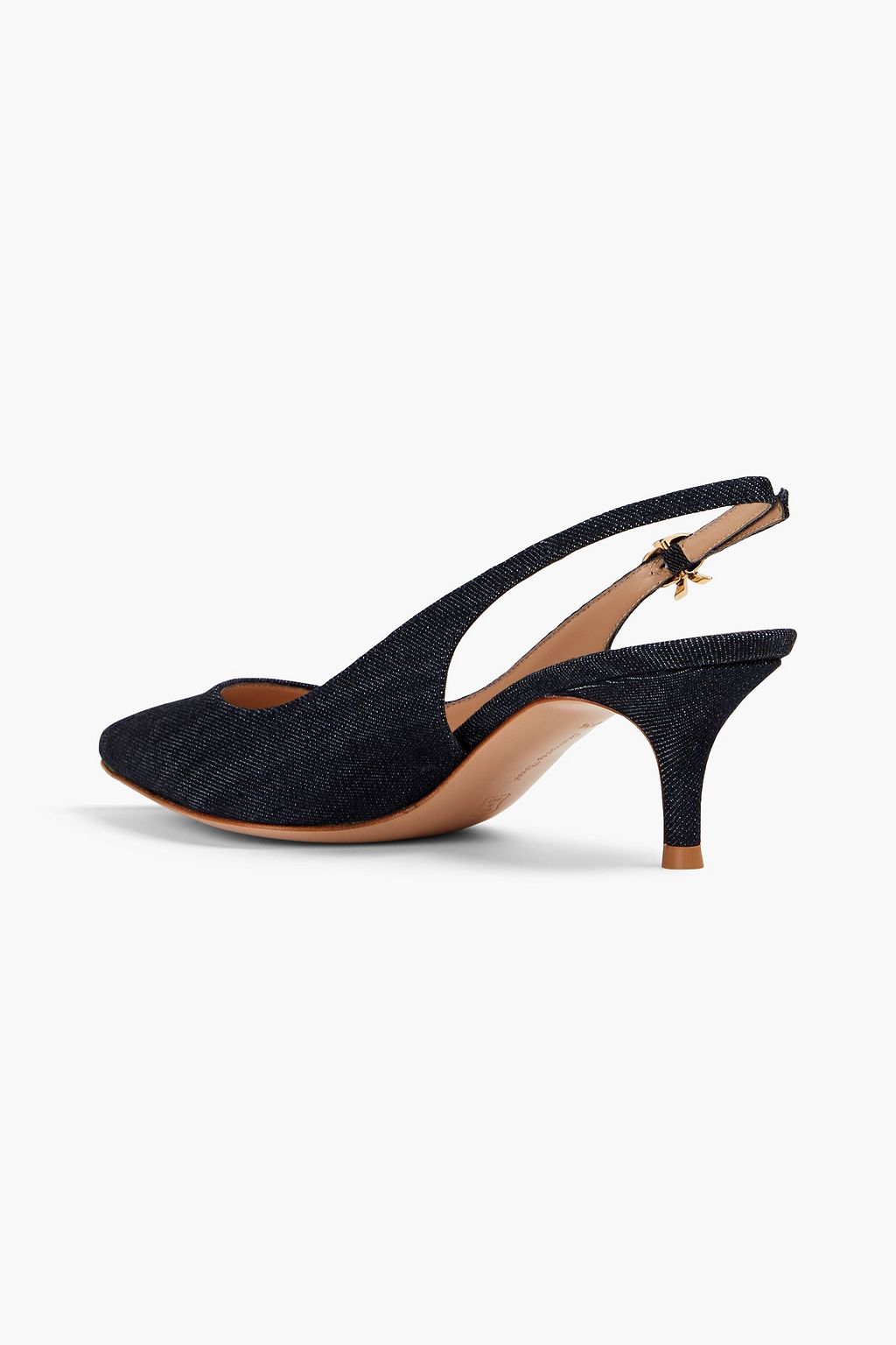 GIANVITO ROSSI Denim slingback pumps