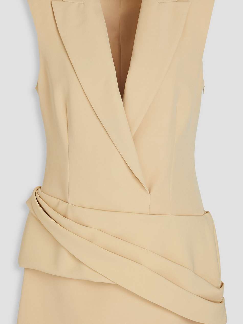 messina wrap-effect crepe mini dress