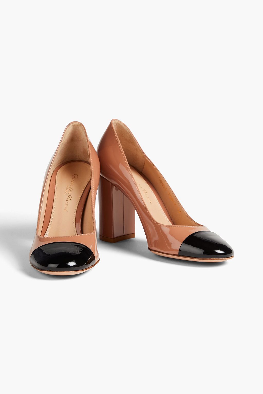 GIANVITO ROSSI Twotone patentleather pumps THE