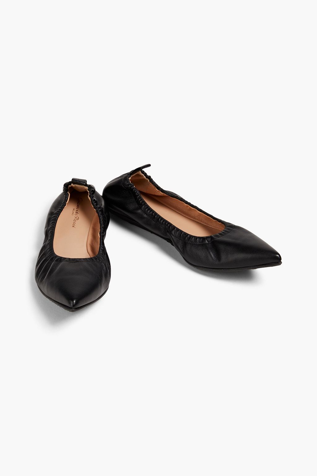 GIANVITO ROSSI Leather point-toe flats