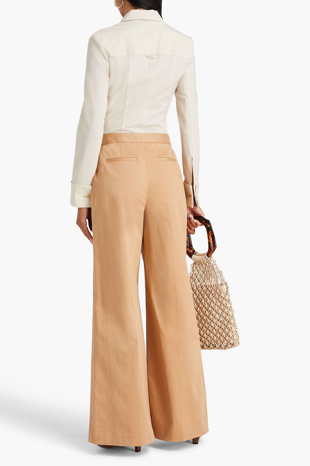SIMKHAI Rory cotton-blend wide-leg pants
