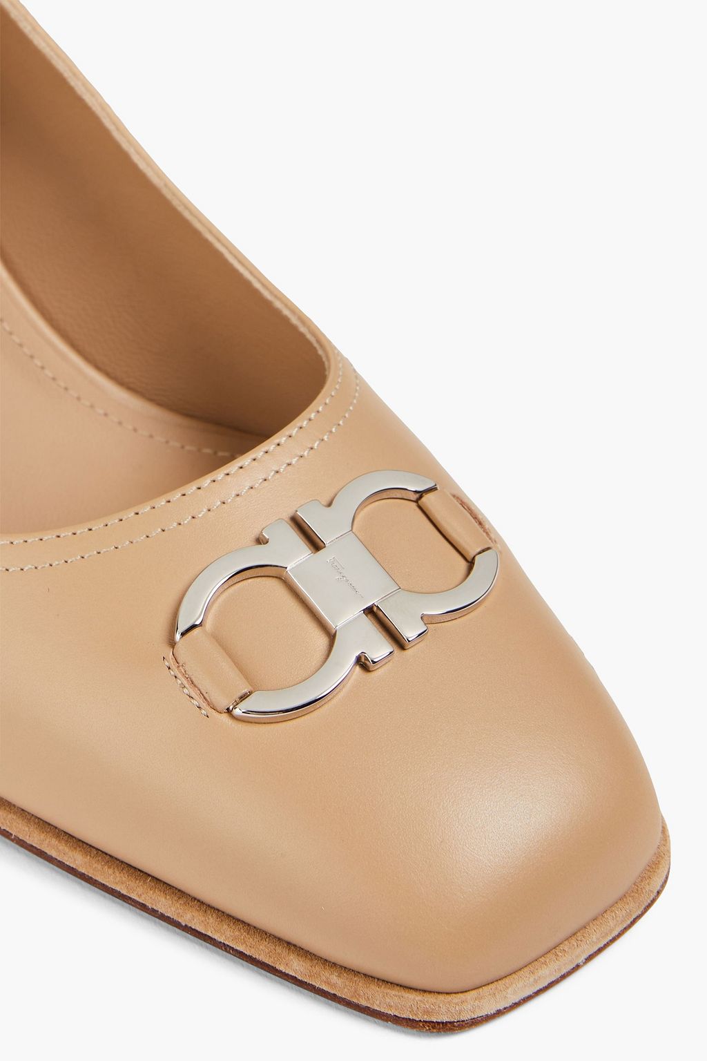 FERRAGAMO Comiso embellished leather pumps