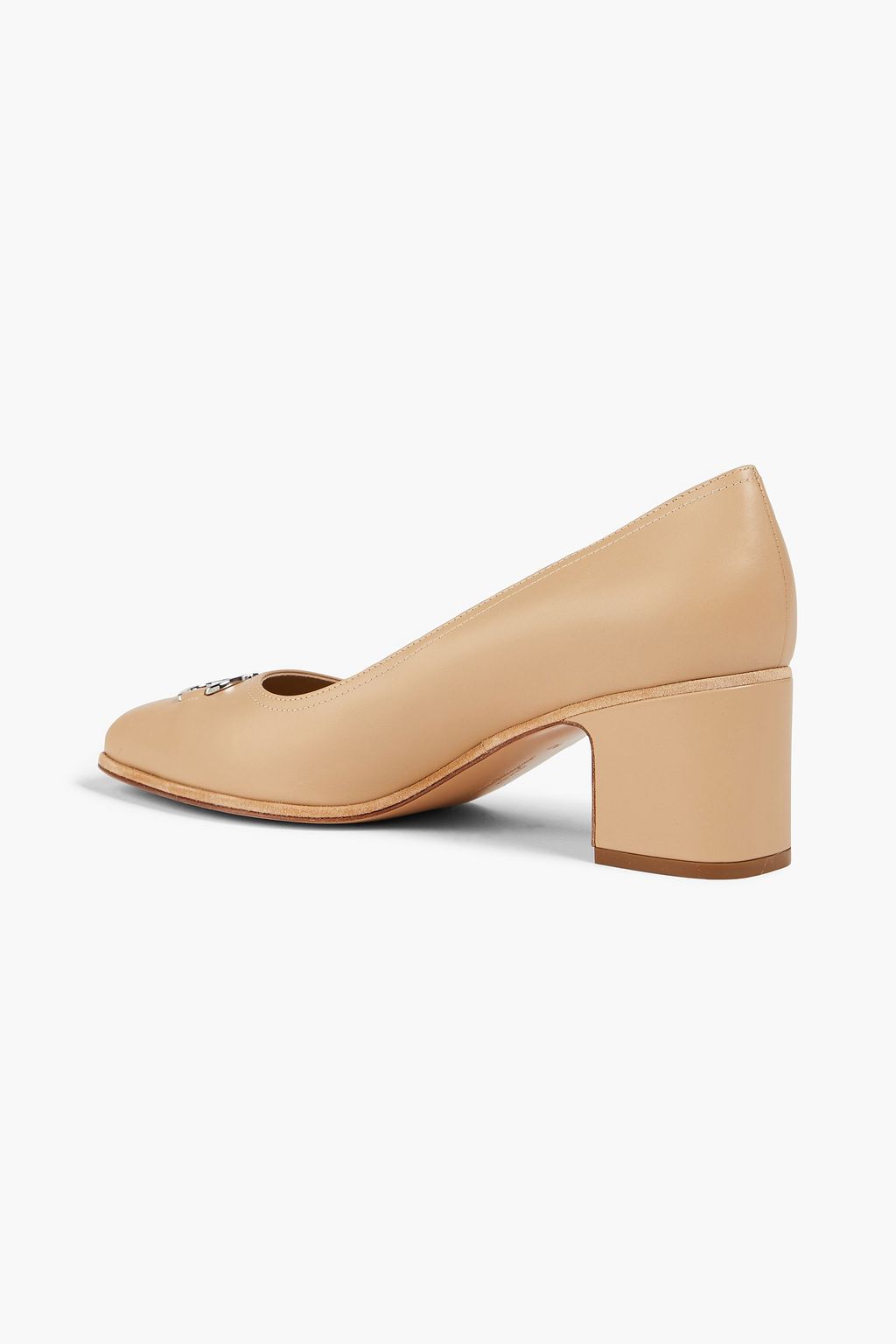 FERRAGAMO Comiso embellished leather pumps