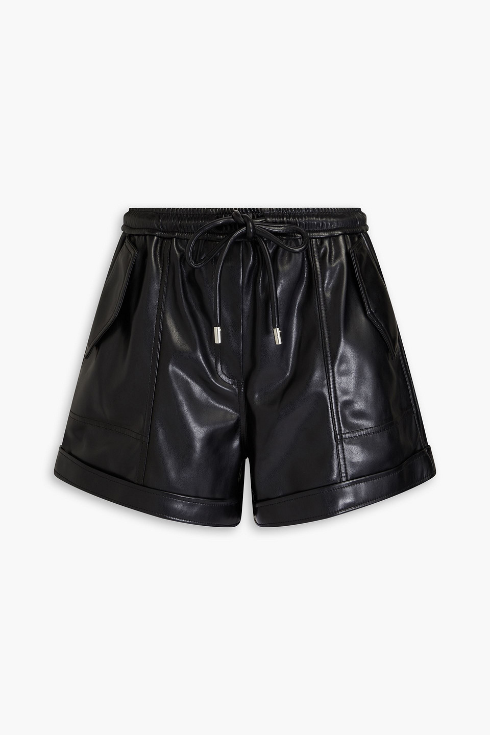 Simkhai Doah Faux-leather Shorts In Schwarz