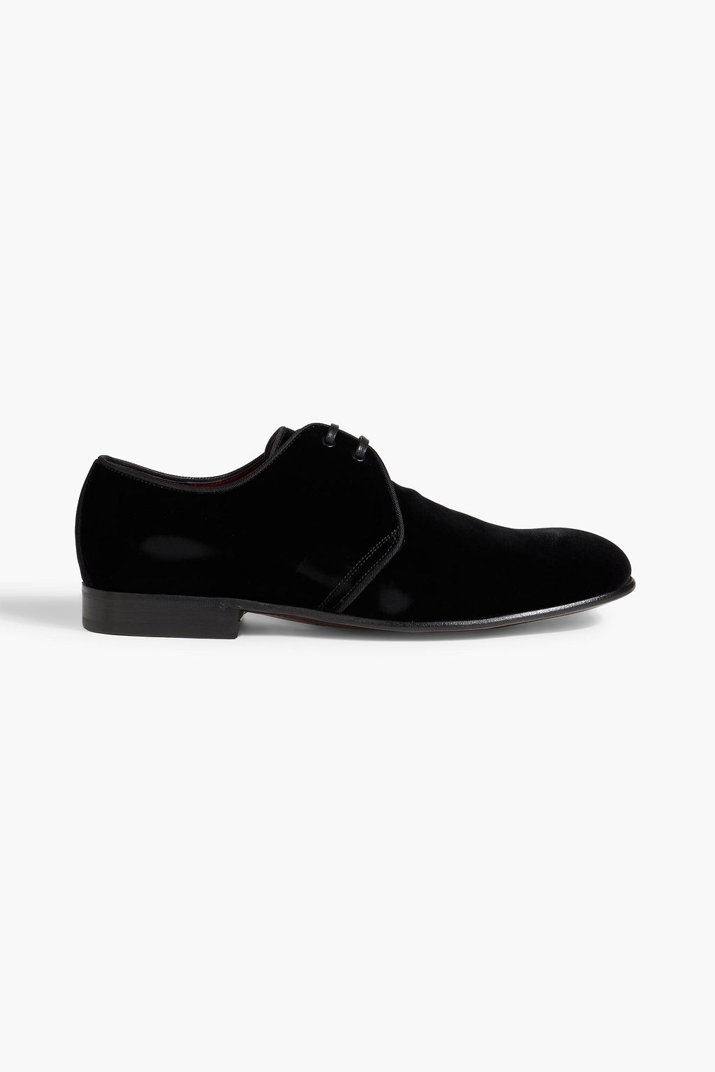 Velvet derby shoes