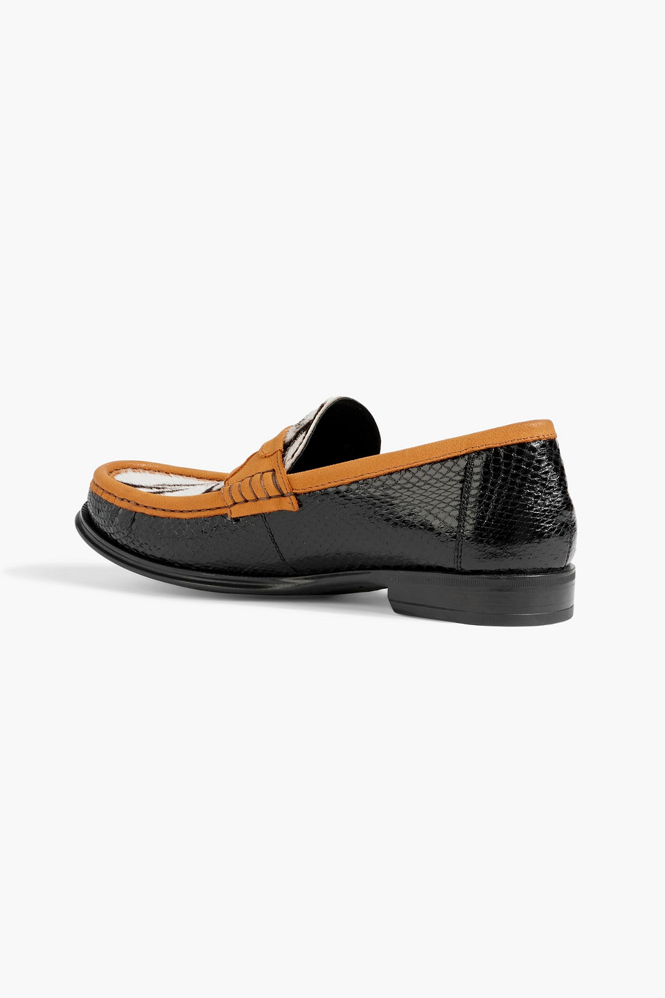 Dolce & Gabbana Calf Hair, Nubuck And Snakeskin Loafers In Animal Print