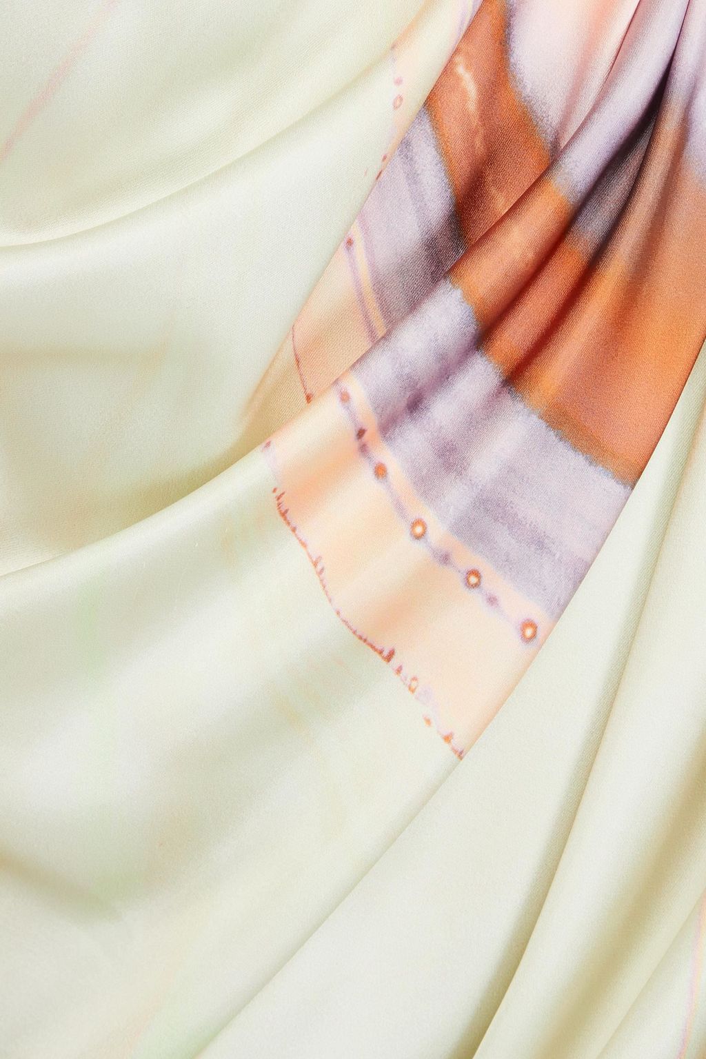 SIMKHAI Hansel drapierte Neckholder-Robe aus Satin mit Print