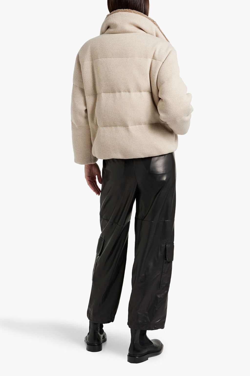 BRUNELLO CUCINELLI Quilted ribbed cashmere down jacket