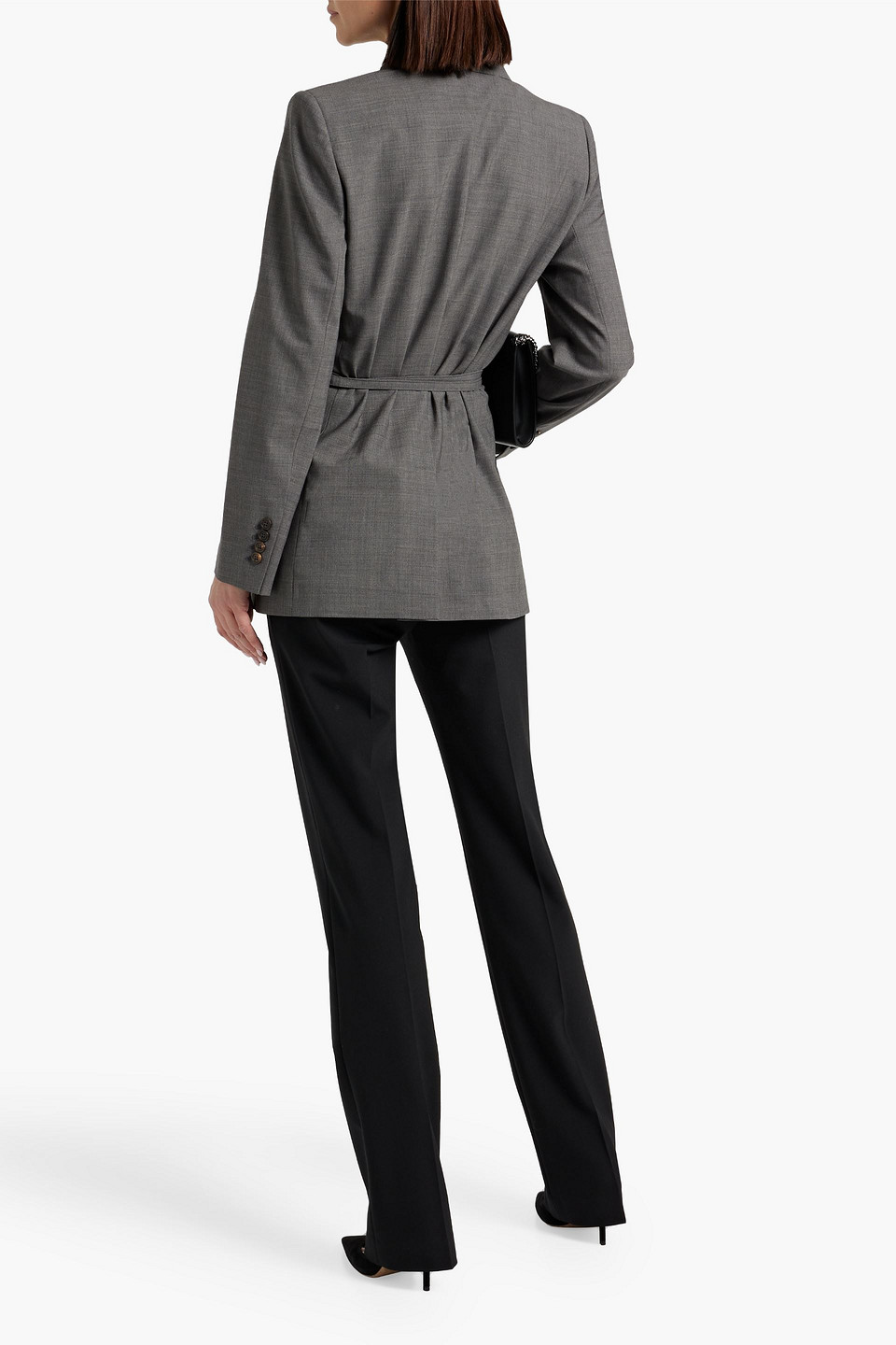 BRUNELLO CUCINELLI DOUBLE-BREASTED WOOL-BLEND BLAZER