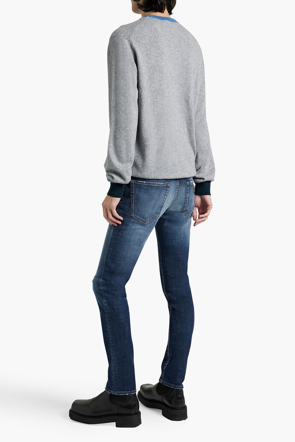 DOLCE&GABBANA Skinny-fit distressed denim jeans