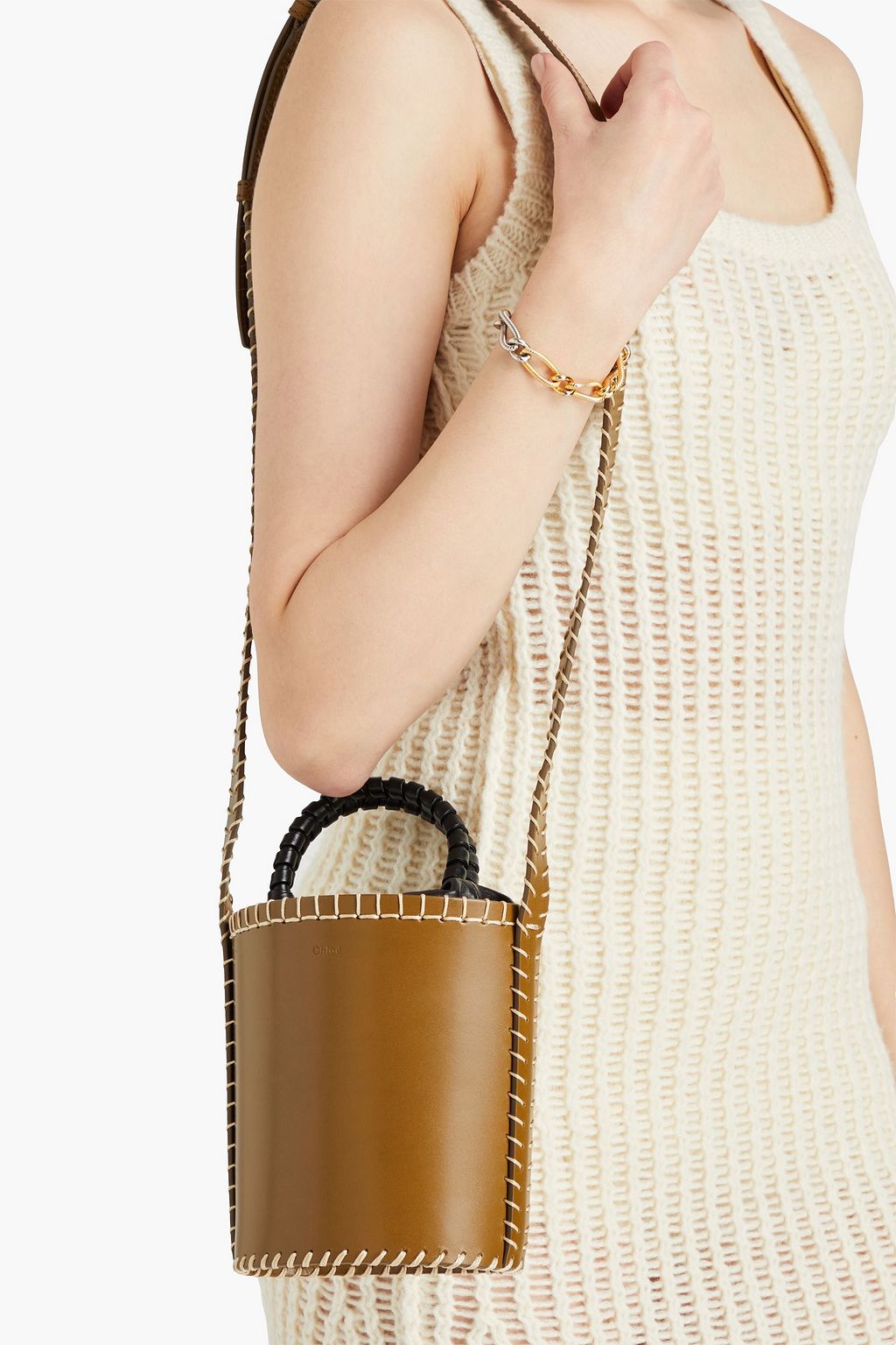 CHLOÉ Louela leather bucket bag