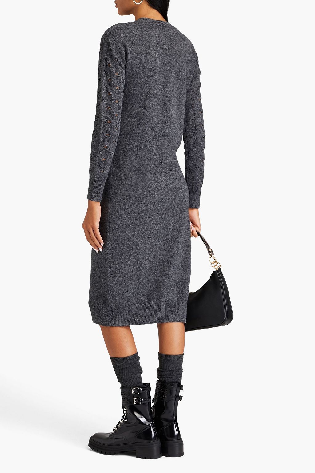SEE BY CHLOÉ Midi-Strickkleid in Distressed-Optik
