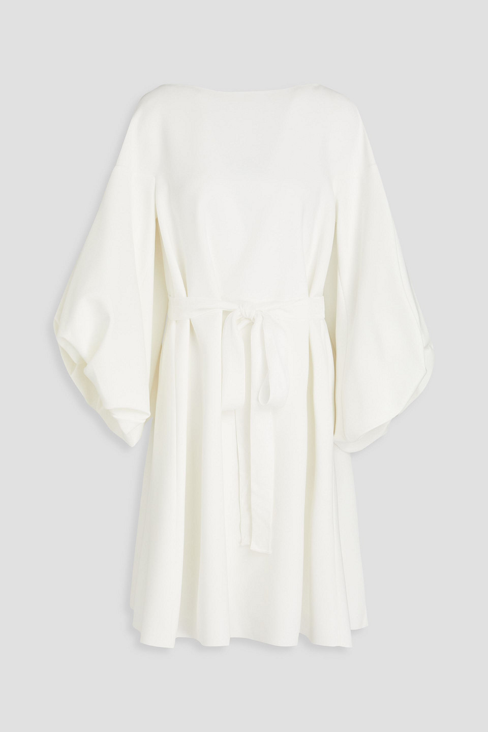 Shop Roksanda Belted Crepe Dress In Ivory