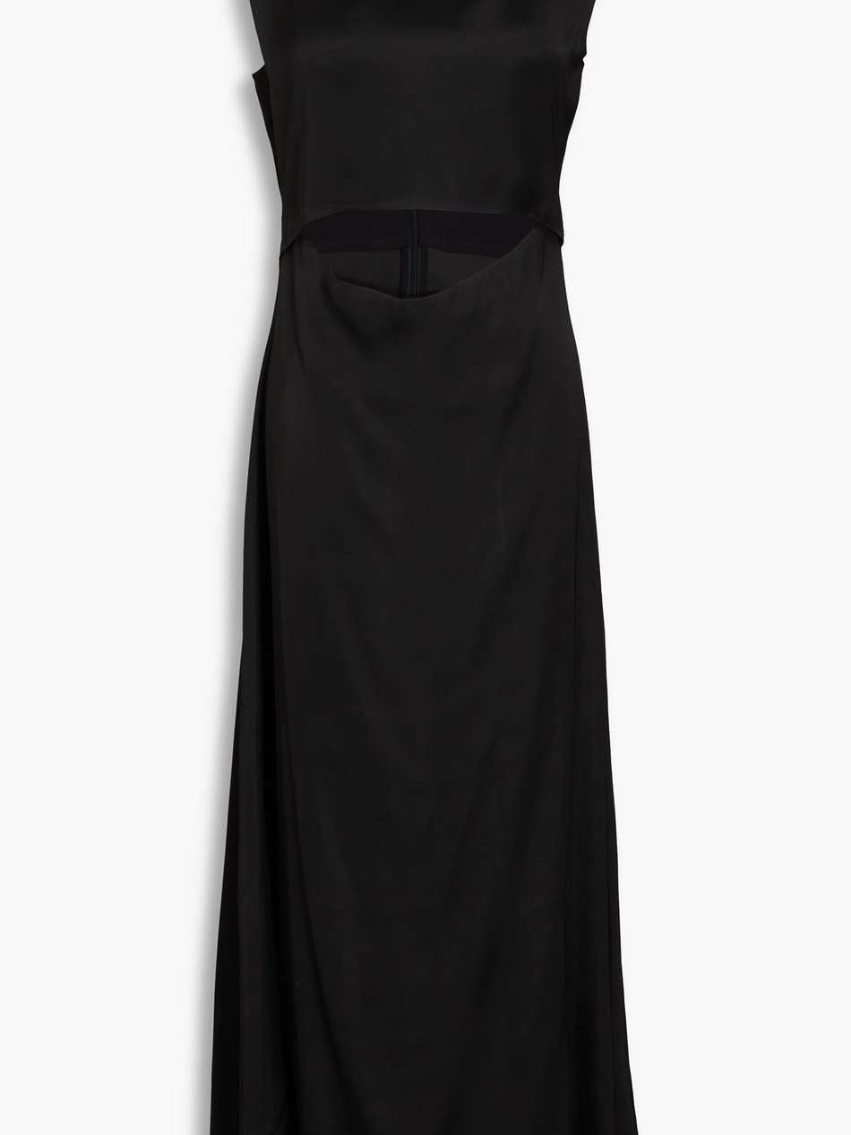 copan cutout satin midi dress