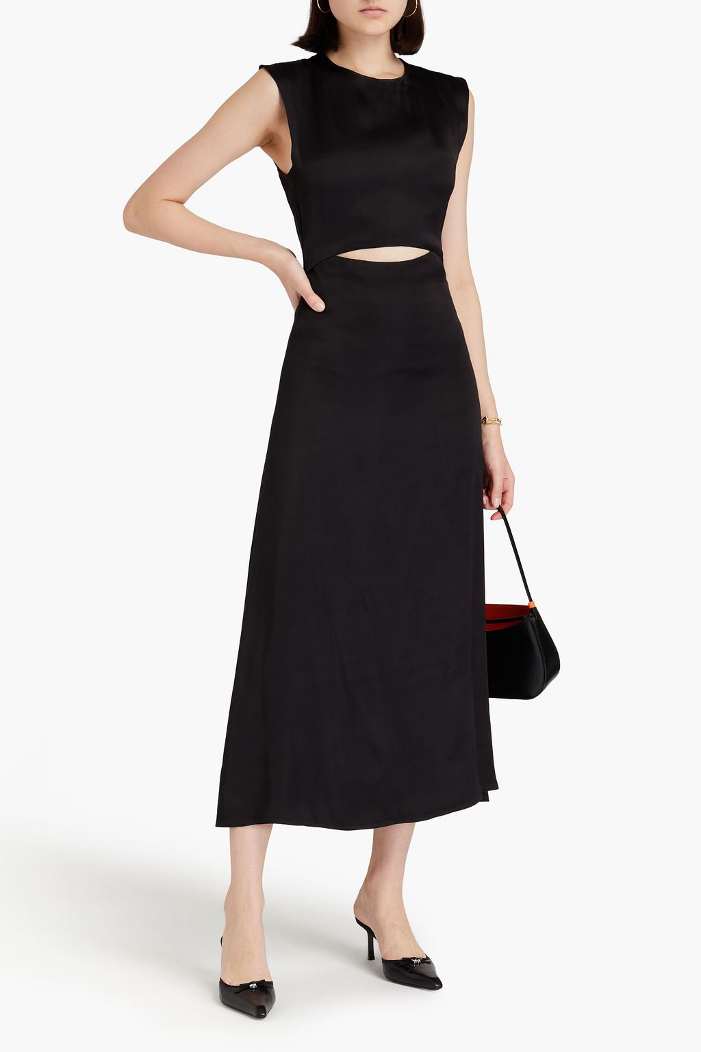 LOULOU STUDIO Copan cutout satin midi dress