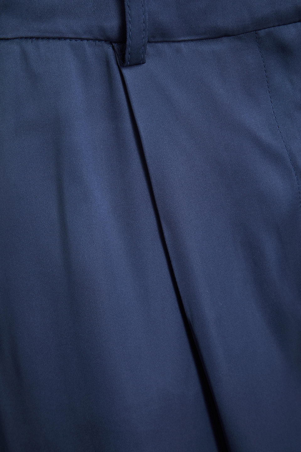 Loulou Studio Pleated Satin Cargo Pants In Navy